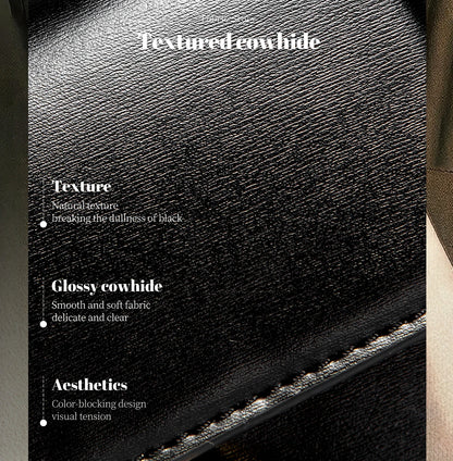 Valvet Aurelia Noir — Bolso de Cadena con Solapa Elegante