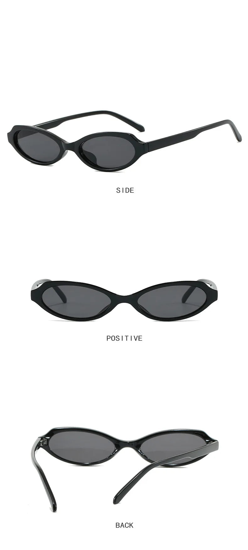 Gafas de Sol Ovaladas Cat Eye para Mujer y Hombre | Protección UV400 | Diseño Vintage Punk | Lentes Verdes