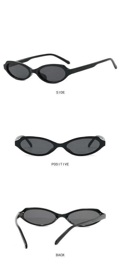 Gafas de Sol Ovaladas Cat Eye para Mujer y Hombre | Protección UV400 | Diseño Vintage Punk | Lentes Verdes