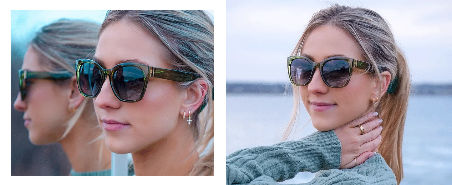 Gafas Aurora Cat Eye | Lentes Polarizados Oversize con Protección UV400 y Estilo Retro
