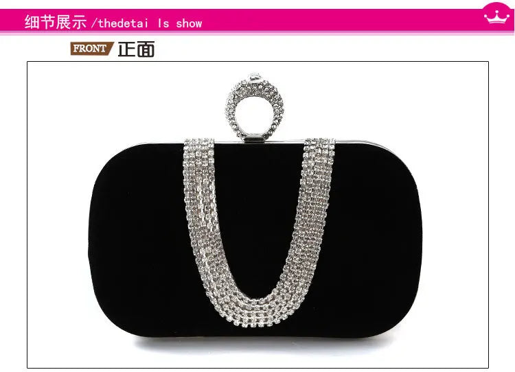 Bolso Esmeralda | Clutch de fiesta con detalles brillantes y cadena elegante para ocasiones .especiales