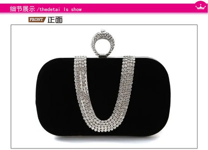 Bolso Esmeralda | Clutch de fiesta con detalles brillantes y cadena elegante para ocasiones .especiales