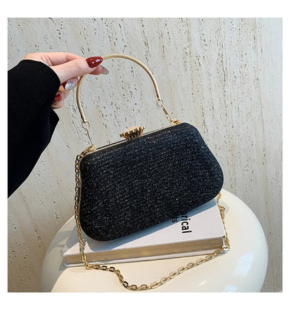 Bolso Seraphine | Acabado Glitter de Lujo con Cadena Elegante