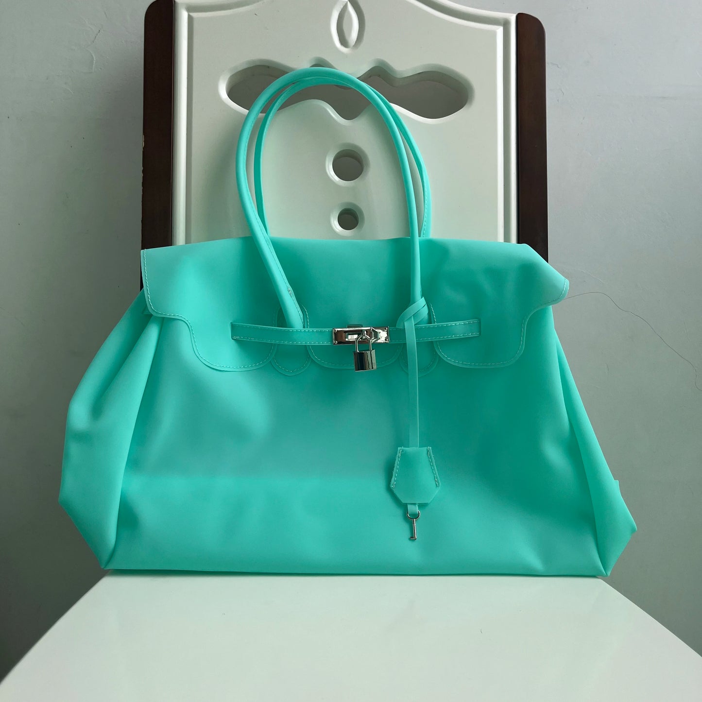 Bolso Crystalia | PVC Transparente en Color Caramelo con Diseño Veraniego