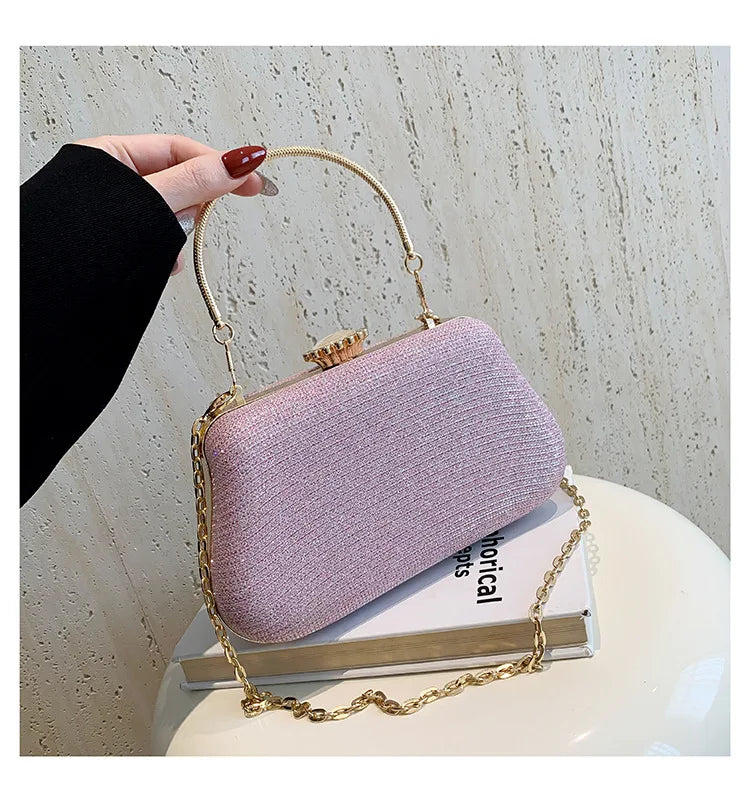 Bolso Seraphine | Acabado Glitter de Lujo con Cadena Elegante