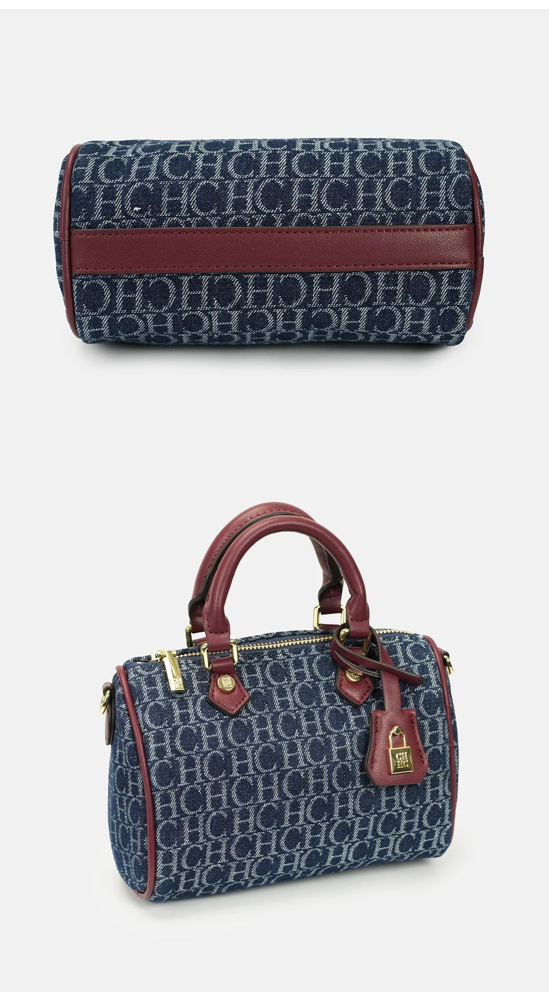 Bolso Verona Denim | Boston de Mezclilla con Detalles en Cuero y Cierre Elegante