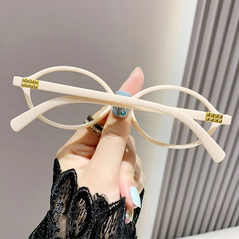 Lunaria Nova | Gafas Ovaladas Retro Y2K para Mujer | Lentes con Filtro de Luz Azul | Montura Ligera para Ordenador, Lectura y Uso Diario