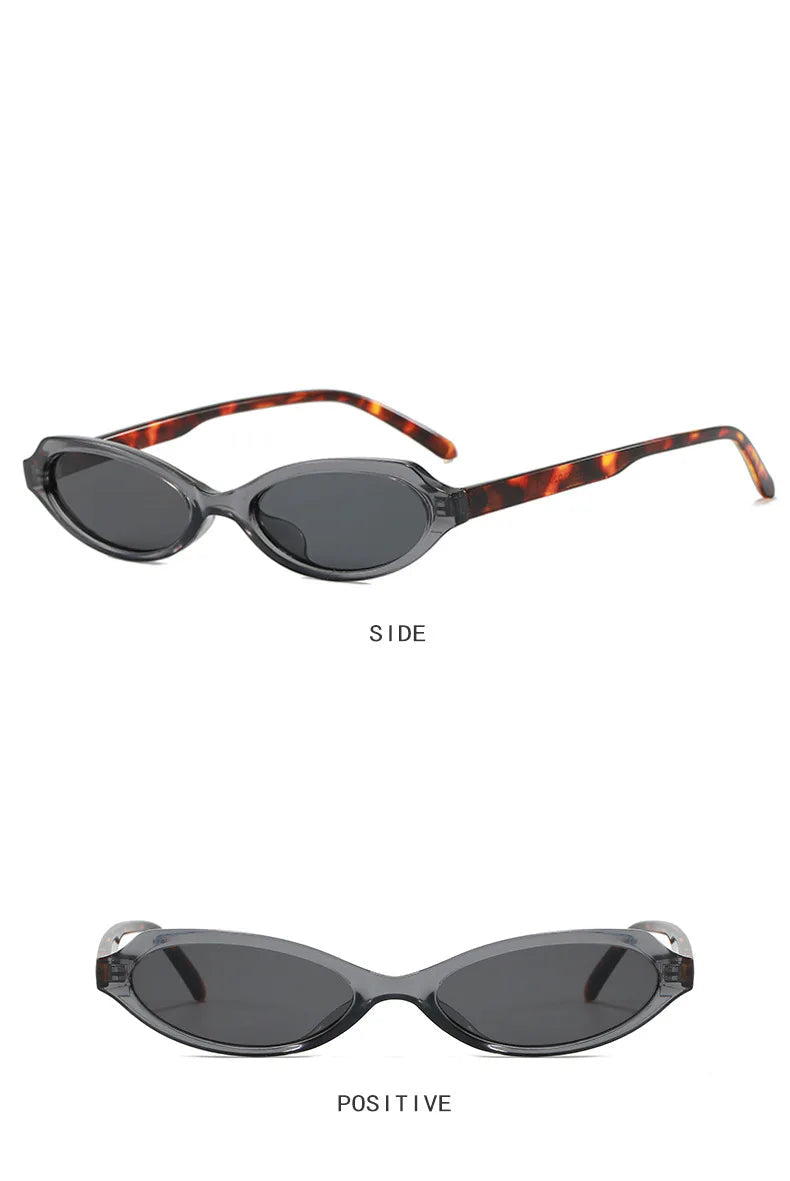 Gafas de Sol Ovaladas Cat Eye para Mujer y Hombre | Protección UV400 | Diseño Vintage Punk | Lentes Verdes