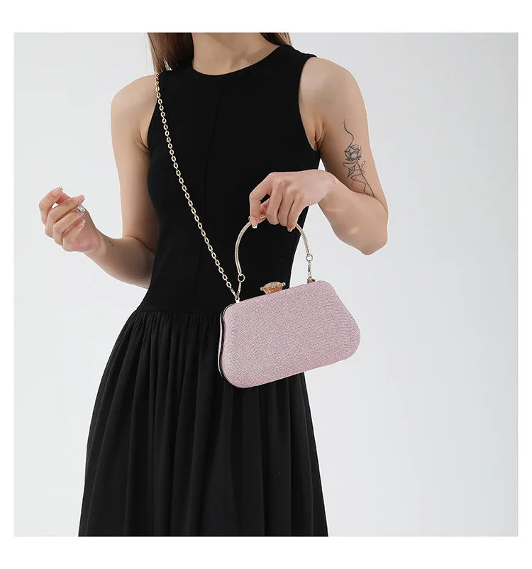 Bolso Seraphine | Acabado Glitter de Lujo con Cadena Elegante