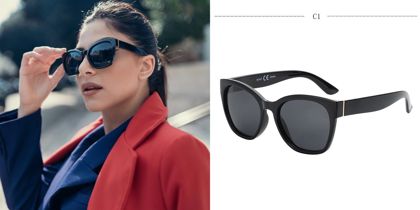 Gafas Aurora Cat Eye | Lentes Polarizados Oversize con Protección UV400 y Estilo Retro