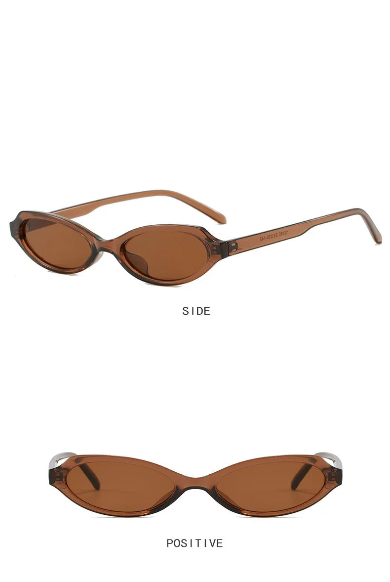 Gafas de Sol Ovaladas Cat Eye para Mujer y Hombre | Protección UV400 | Diseño Vintage Punk | Lentes Verdes