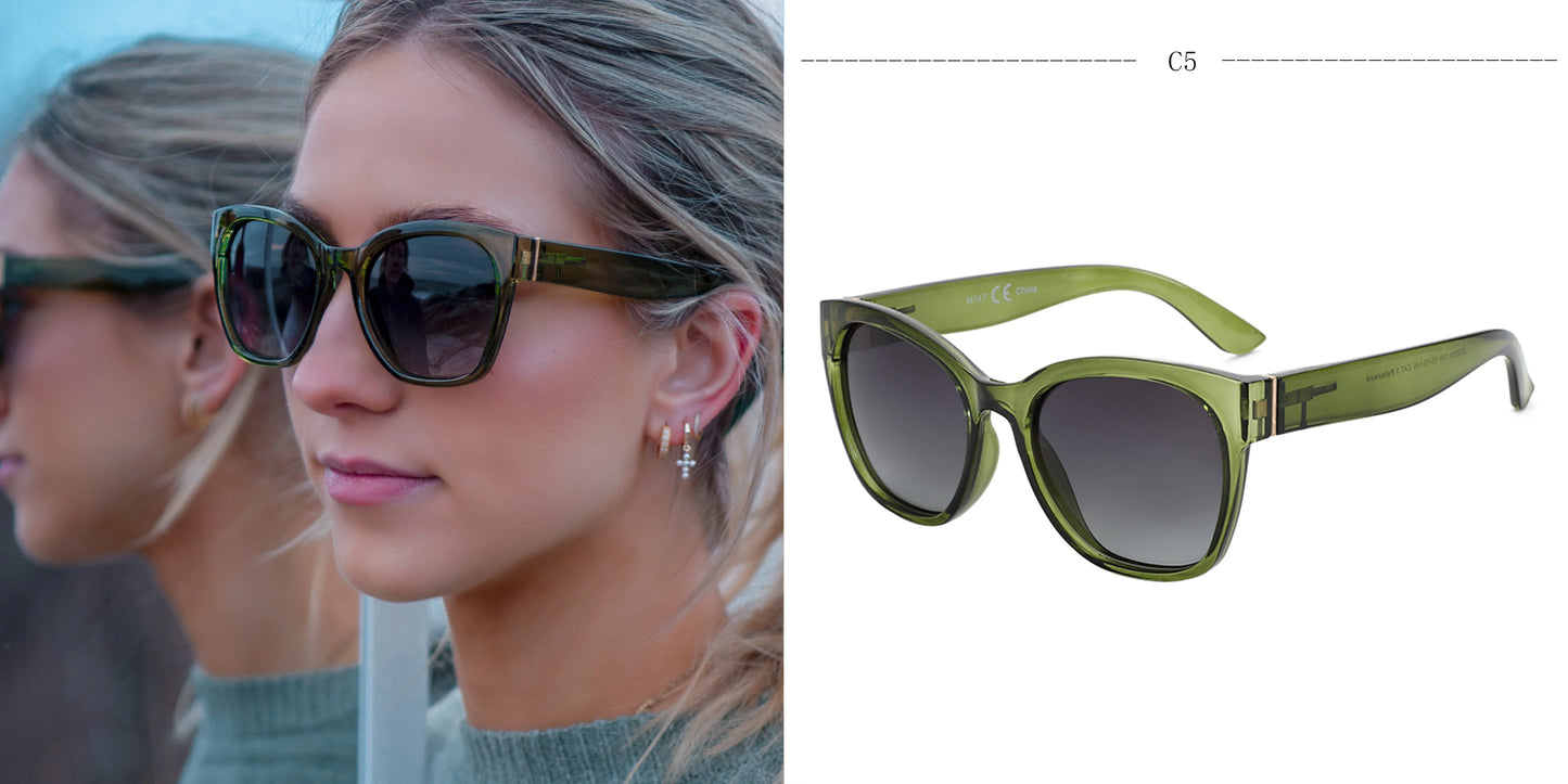Gafas Aurora Cat Eye | Lentes Polarizados Oversize con Protección UV400 y Estilo Retro