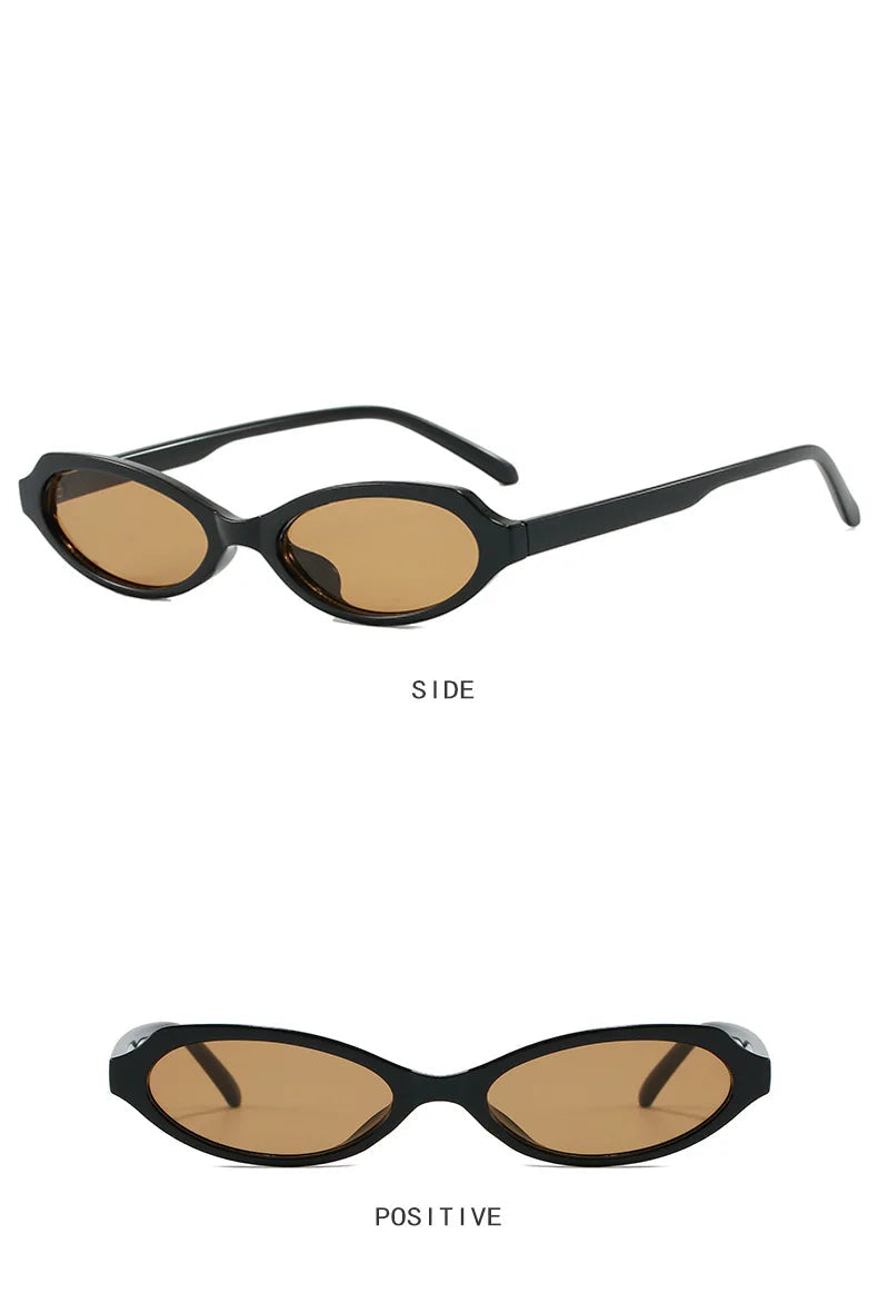 Gafas de Sol Ovaladas Cat Eye para Mujer y Hombre | Protección UV400 | Diseño Vintage Punk | Lentes Verdes