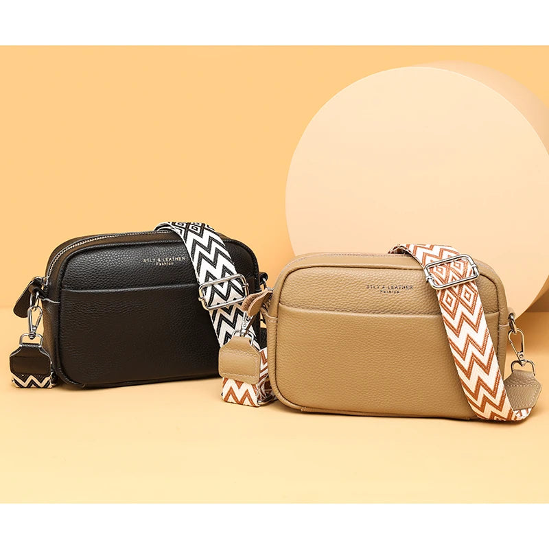 Bolso Catalina | Cuero genuino de color liso con diseño versátil para llevar al hombro o cruzado.