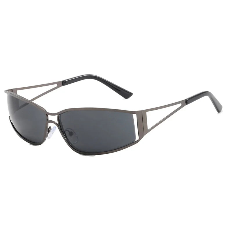 Gafas de Sol NEXORA™ Oversize para Mujer y Hombre | Diseño Y2K Steampunk | Lentes Degradadas con Efecto Espejo | Protección UV400
