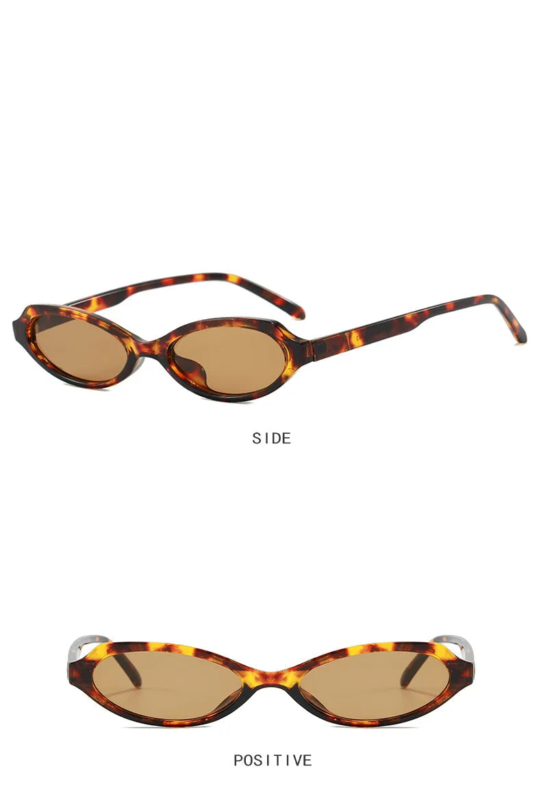 Gafas de Sol Ovaladas Cat Eye para Mujer y Hombre | Protección UV400 | Diseño Vintage Punk | Lentes Verdes