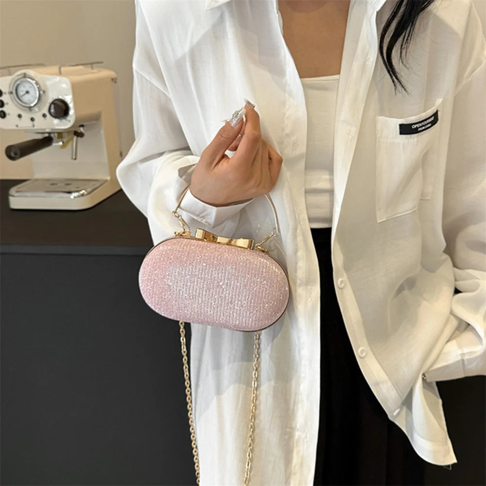 Bolso Aureline | Acabado Glitter con Asa Superior Elegante