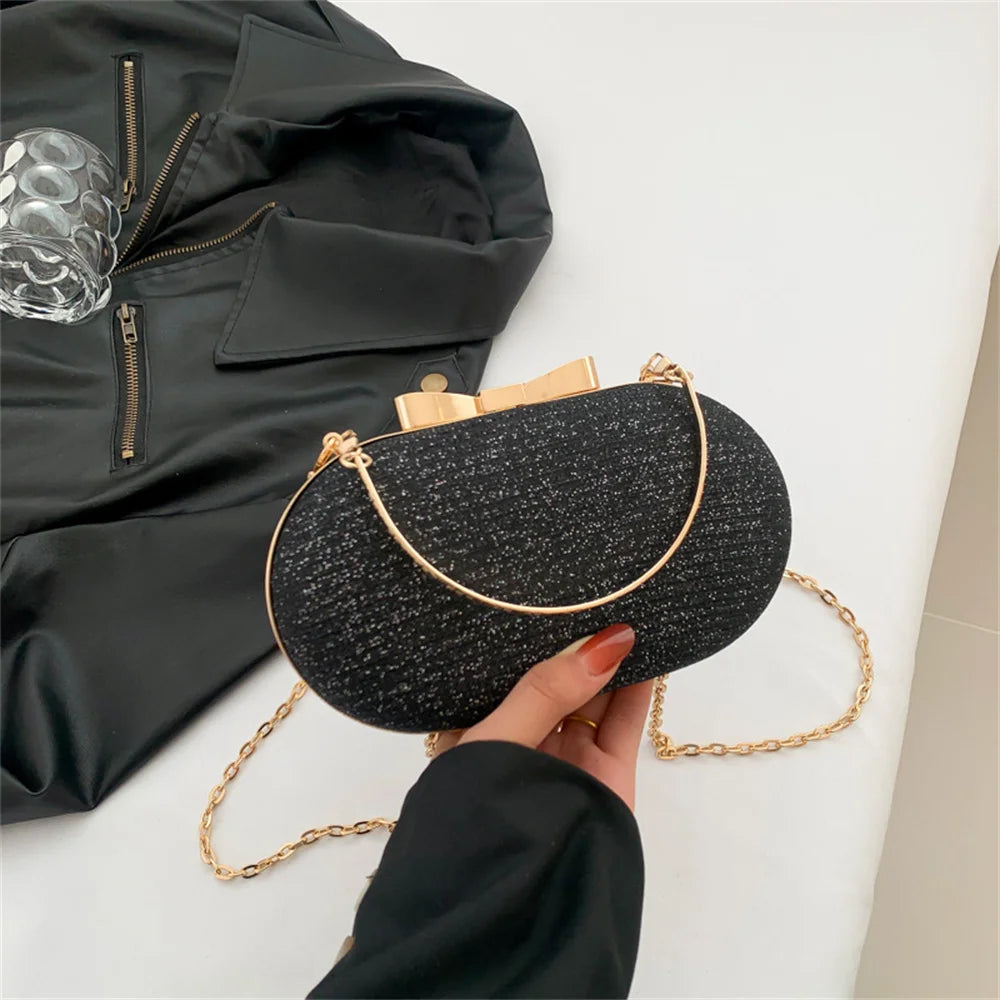 Bolso Aureline | Acabado Glitter con Asa Superior Elegante