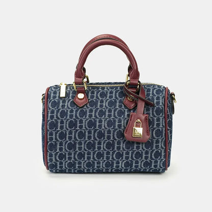 Bolso Verona Denim | Boston de Mezclilla con Detalles en Cuero y Cierre Elegante