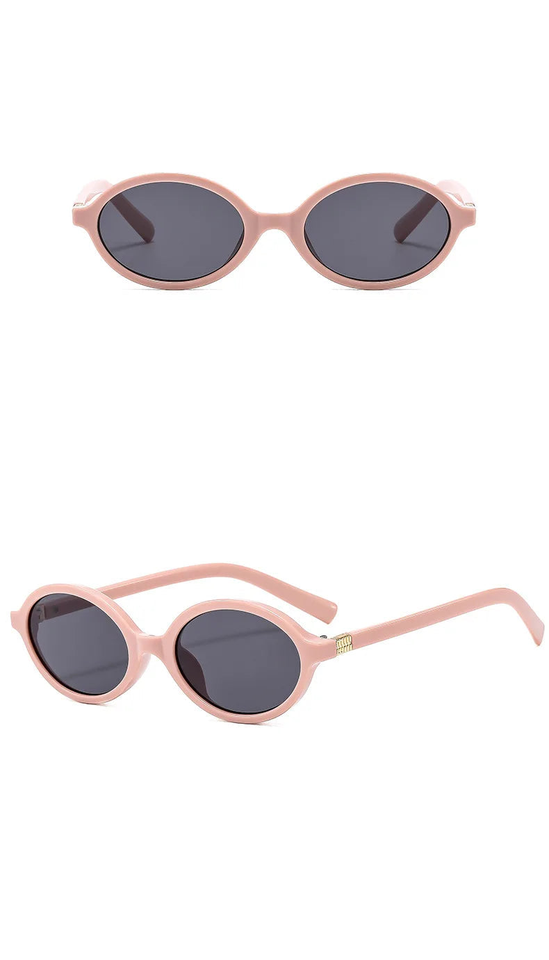 Valenne Noir | Gafas de Sol Ovaladas Pequeñas Vintage Unisex | Protección UV400 para Hombre y Mujer | Diseño Fashion de Lujo con Estilo 2025