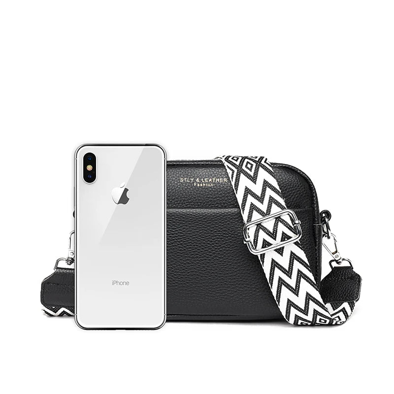 Bolso Catalina | Cuero genuino de color liso con diseño versátil para llevar al hombro o cruzado.