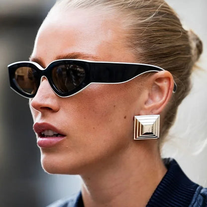Ravelle Éclipse | Gafas de Sol Cat Eye Vintage Unisex | Diseño Ovalado para Hombre y Mujer | Estilo Retro Elegante para Uso Diario