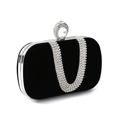 Bolso Esmeralda | Clutch de fiesta con detalles brillantes y cadena elegante para ocasiones .especiales