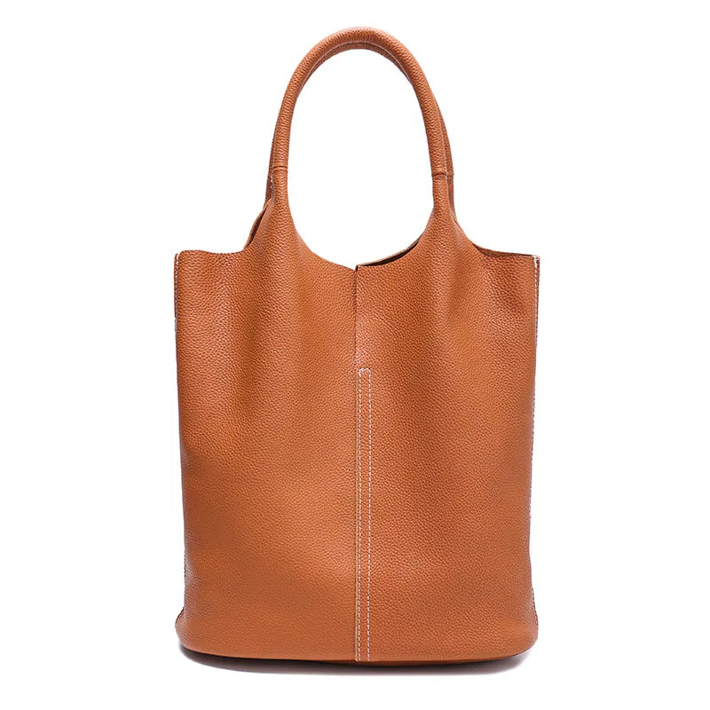 Bolso Miranda | Cuero vacuno suave con gran capacidad y diseño tipo bucket para el uso diario.