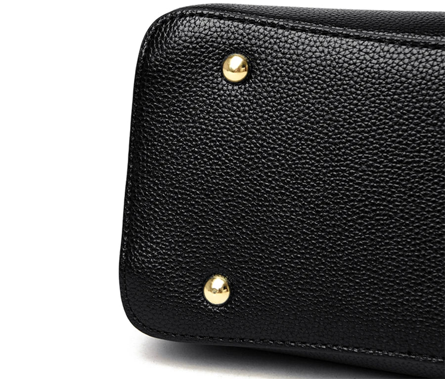 Bolso Marivelle | Cuero Sintético Textura Lichi con Cierre de Cremallera