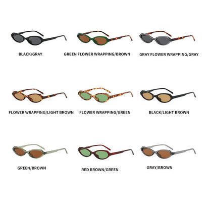 Gafas de Sol Ovaladas Cat Eye para Mujer y Hombre | Protección UV400 | Diseño Vintage Punk | Lentes Verdes