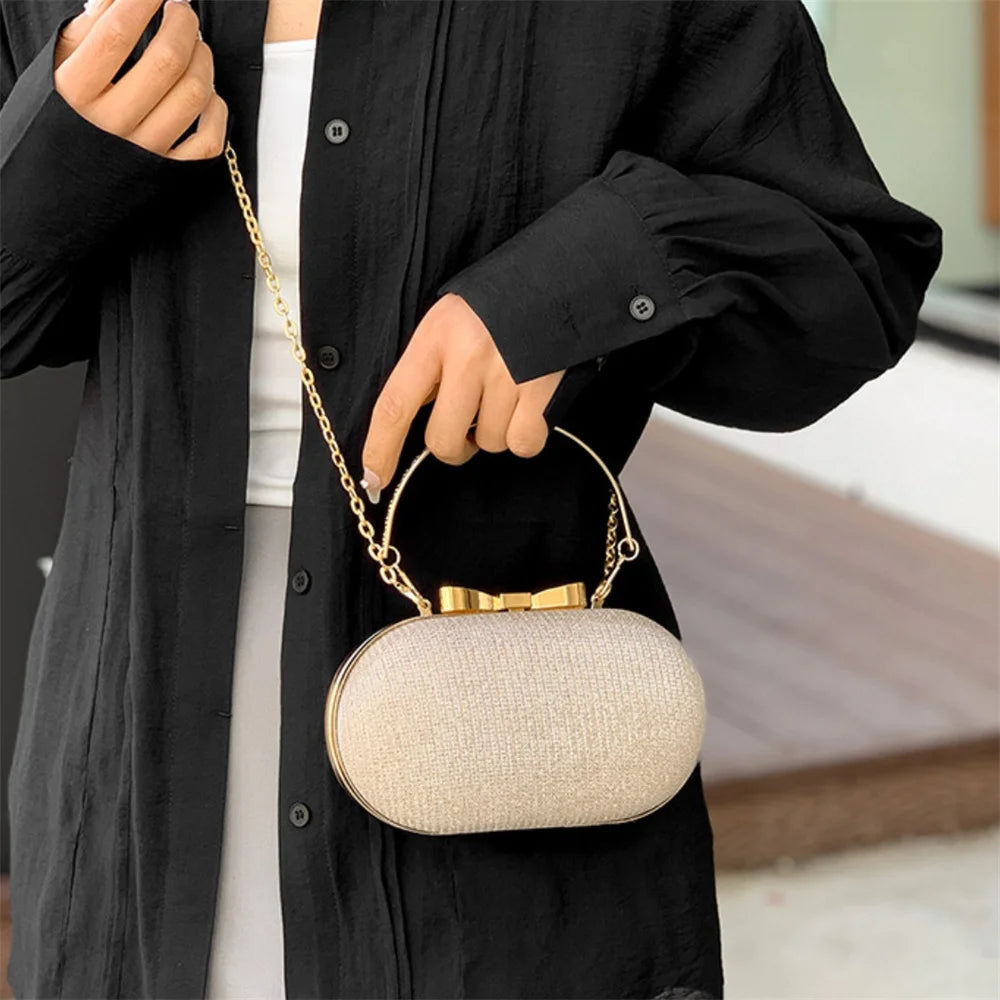 Bolso Aureline | Acabado Glitter con Asa Superior Elegante