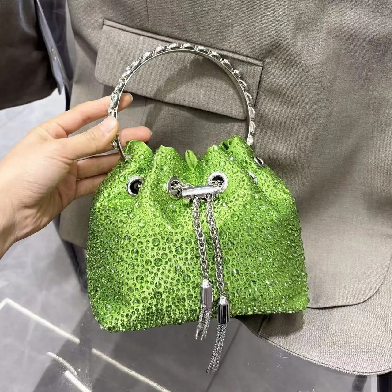 Bolso Élysia | Acabado con Cristales de Estrás y Brillo Sofisticado
