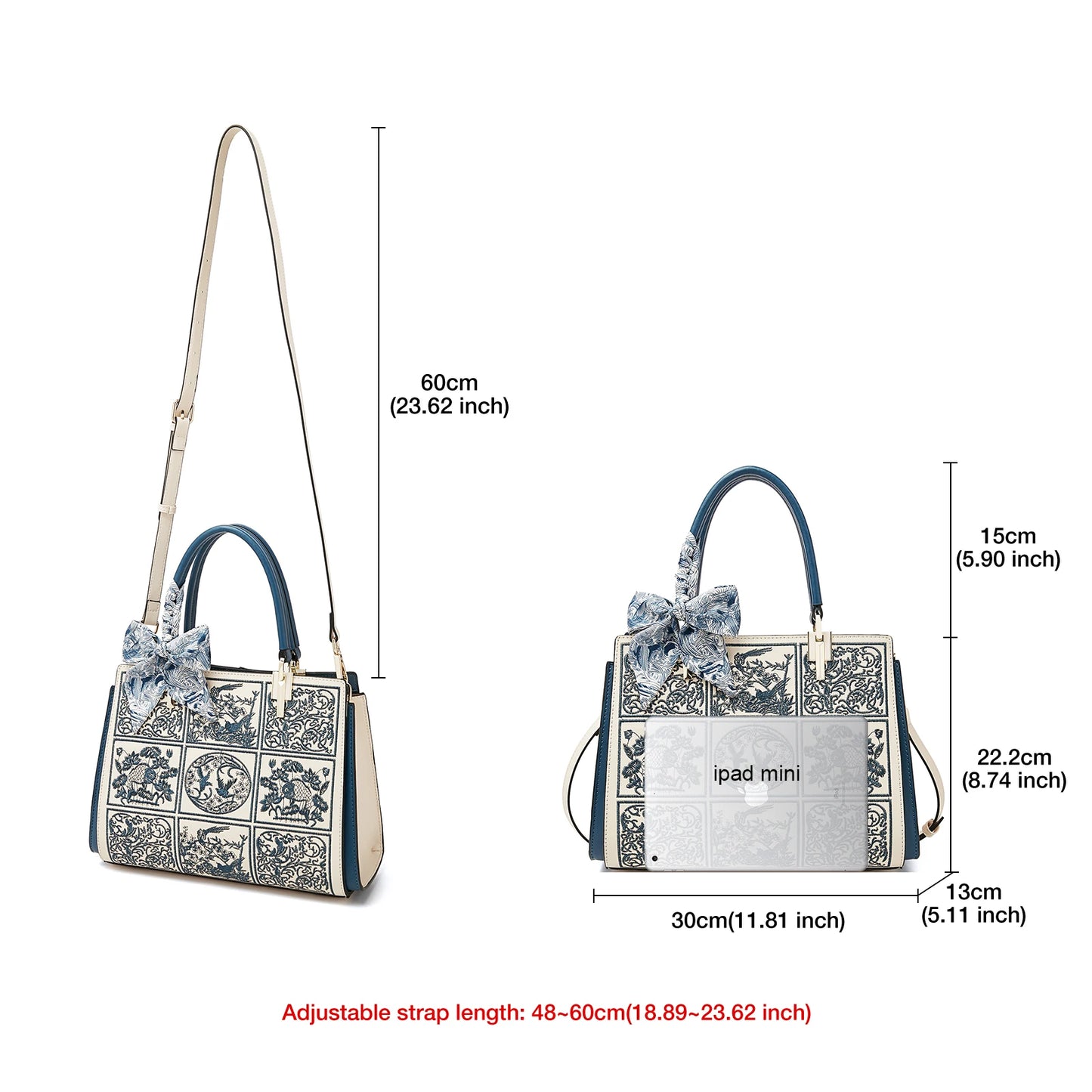 Bolso Xiélia | Cuero Genuino con Bordado Clásico Inspiración Oriental