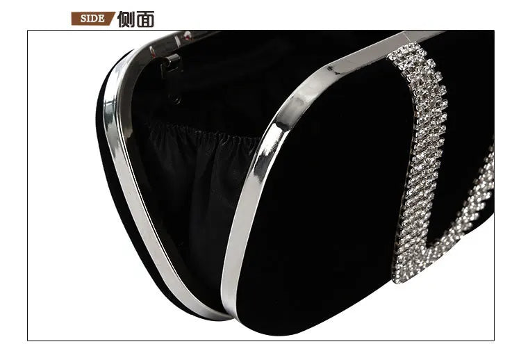 Bolso Esmeralda | Clutch de fiesta con detalles brillantes y cadena elegante para ocasiones .especiales